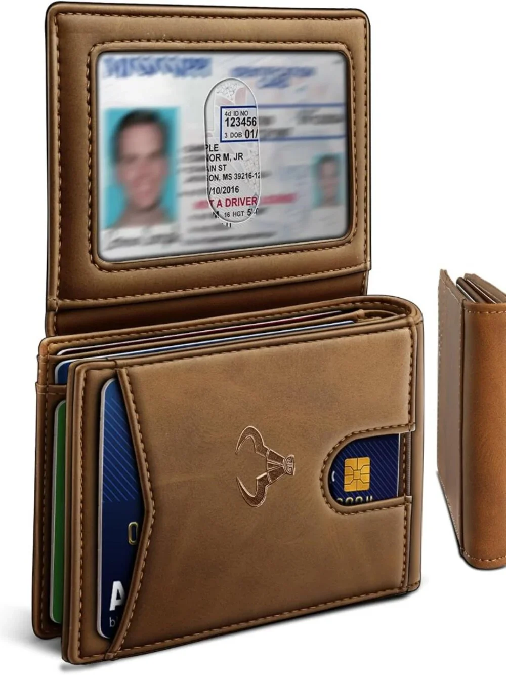 Slim Genuine Leather Pocket Wallet for Men - 11 Card Holder, Stylish Billfold
